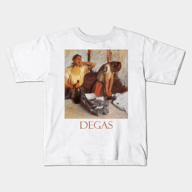 Laundry Girls Ironing by Edgar Degas Kids T-Shirt by Naves